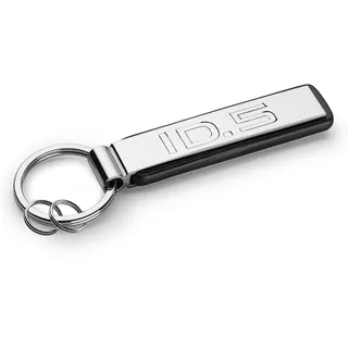 Volkswagen Schlüsselanhänger ID.5 Schriftzug, Keychain, Schlüsselring, Silber/Schwarz, Metall Länge: 10cm / Breite: 4,5cm / Höhe: 0,3cm