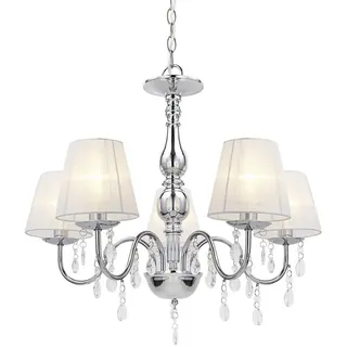 [lux.pro] Kronleuchter, Isabell 5-flammig Chrom