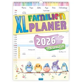 Trötsch Verlag Trötsch Großbildkalender XL Familienplaner 2026 mit 6 Spalten