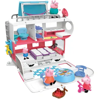 Peppa Pig Peppa’s Adventures Wohnmobil von Familie Wutz Vorschulspielzeug, umbaubares Fahrzeug, spielt Geräusche und Musik, ab 3 Jahren geeignet, único