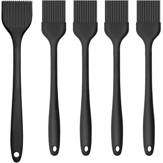 5 Stück Backpinsel [Groß+Klein] Küchenpinsel Küche Lebensmittelqualität Silikonölpinsel Spülmaschinengeeignet Silikonpinsel Küche BPA-Freies SilikonPinsel für Kochen,BBQ Grillen