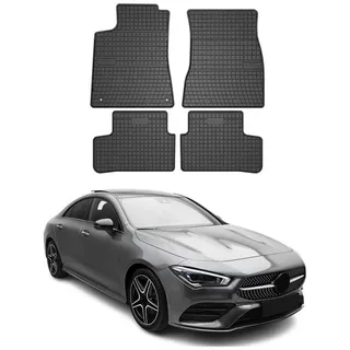 Omac Gummi Fußmatten kompatibel mit Mercedes CLA Klasse C118 2019-2026 Automatte Schwarz 4X