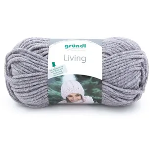 Gründl Gründl Wolle Living 100 g mittelgrau Häkelwolle grau