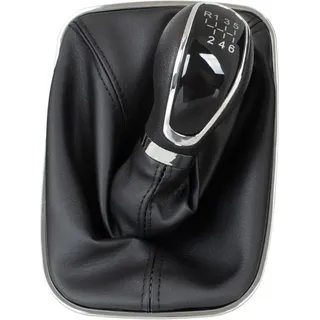 Opel Insignia A 08-17 Schwarzer Schaltknauf + Schwarze Manschetten + Chromgestell 6 Gänge