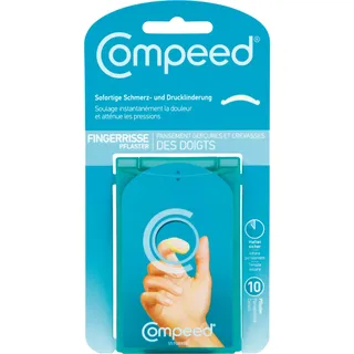 Compeed Fingerrissepflaster – Fingerpflaster mit Hydrokolloid gegen eingerissene Fingerkuppen und Risse der Nagelhaut, 10 Pflaster