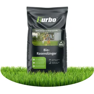 Turbogrün Bio Rasendünger Frühjahr, 5kg für 60m2, organischer Rasendünger, ideal für Frühjahr und Sommer, geeignet für Streuwagen, staubarmes Granulat