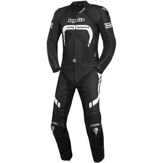 Bogotto Assen 2-Teiler Motorrad Lederkombi, schwarz-weiss, Größe 48 für Männer