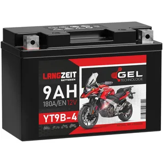 LANGZEIT YT9B-4 GEL Motorradbatterie 12V 9Ah YT9B-BS 50801 Gel Batterie 8Ah