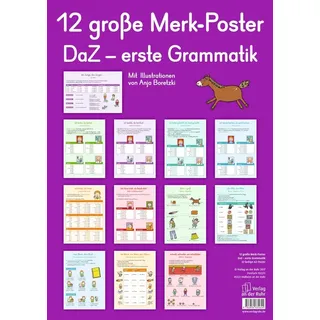 Verlag an der Ruhr GmbH 12 große Merk-Poster DaZ - erste Grammatik