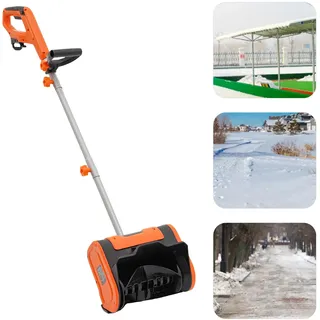 3500RPM Elektrische Schneefräse YUNRUX ST-1500 Kabelantriebe Schneekehrmaschine arbeitsräume 32x15cm Schneeschieber mit Kabel Wurfweite 8m Schnee Kehrmaschine Handkehrmaschine 30cm Netzkabel