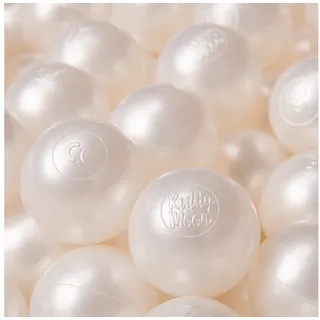 KiddyMoon 100 ∅ 6Cm Kinder Bälle Für Bällebad Spielbälle Baby Plastikbälle Made In EU, Perle