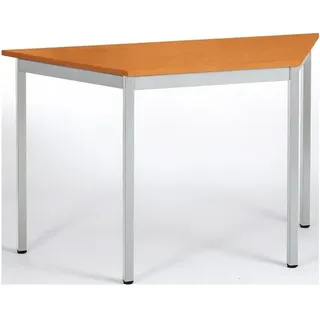 Sodematub Mehrzwecktisch kirschbaum, alu Trapezform, Vierkantrohr alu, 60,0/120,0 x 60,0 x 74,0 cm