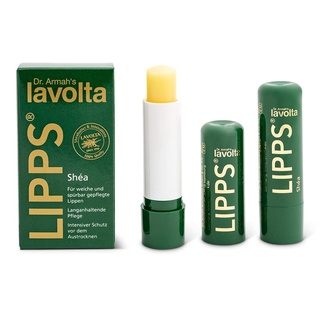 Dr. Armah - Lavolta Shéa - LIPPS Sheabutter Duo (2 x 4,7g) - Lippenpflege mit Shea Butter für langanhaltende Pflege & Schutz ohne auszutrocknen - geschmacksneutraler & farbloser Lippenbalsam - vegan