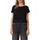 Fließendes Jersey-Shirt Schwarz 36