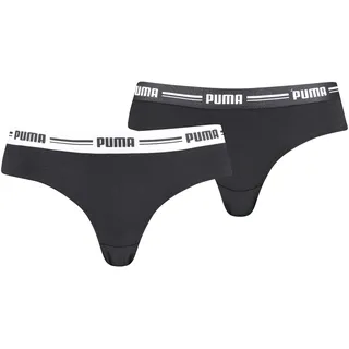 Puma Damen Brazilian Briefs 603043001 Pack, Farbe:Schwarz, Wäschegröße:L, Artikel:-200 Black L
