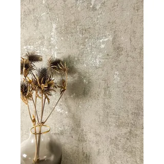 Newroom Vliestapete Kiba Taupe Tapete Betonwand Beton,Zement,Metallic, Taupe Tapete Modern Beton - Betonwand Betonoptik Grau Silber Industrial Glamour Zement Metallic für Schlafzimmer Wohnzimmer Küche, Betonoptik grau