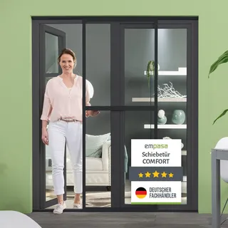 empasa Fliegengitter mit Aluminiumrahmen 120 x 240 cm Weiß