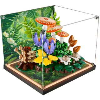Acryl Vitrine für Lego 11505 Waldpilz Blume Pflanze Bauset Staubdicht Transparent Box - Nur Vitrine Schaukasten Kompatibel mit Lego 11505