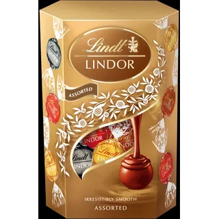 Lindt Lindor Pralinen aus weißer und bitterer Vollmilchschokolade 200 G