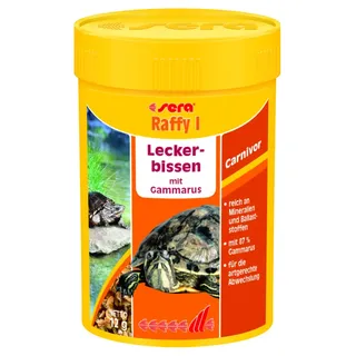 sera Raffy I Nature 100 ml (14 g) | Snack für Wasserschildkröten & kleine Reptilien | proteinreicher Mix aus Gammarus, Garnelen, Fischen & Krill | ohne Farb- & Konservierungsstoffe