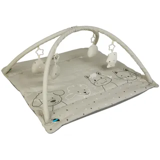 Sterntaler Spielbogen Bauernhof - Spielbogen wattiert - Baby Spieldecke mit Bogen und Spielfiguren zum Abnehmen - Baby Spielzeug mit Knisterpapier, beige