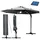 Alu Ampelschirm Ø 300 cm grau inkl. LEDs