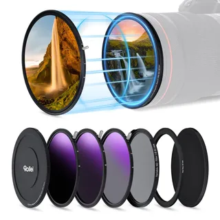Rollei F:X Pro Magnetische Rundfilter Mark II 82 mm – VND-Set (82 mm, ND- / Graufilter), Objektivfilter, Grau