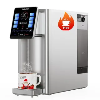 hydrofast W100 Tischwasserfilter: 8 Temperaturstufen, 6-Stufen-Filtration & UV-Sterilisation für reinstes Mineralwasser ohne Installation