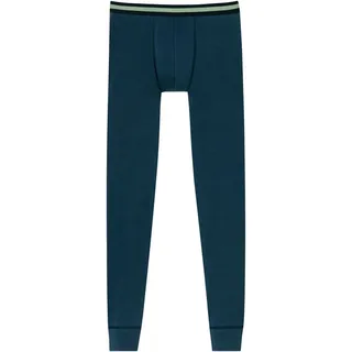 SCHIESSER Lange Unterhose 95/5 mit Kontrastbund blau 152