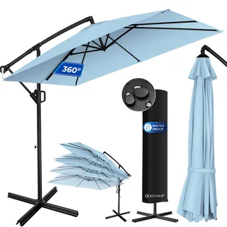 rechteckig Ø 350 cm ohne LED Hellblau