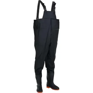 vidaXL Wathose mit Stiefeln Schwarz Größe 39