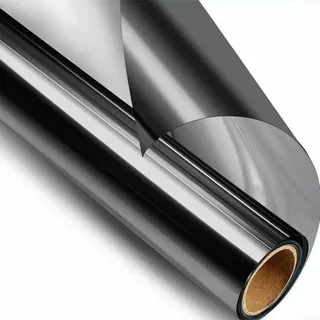URPIZY Selbstklebende Spiegelfolie 200CM Sonnenschutz Fensterfolie Wärmeisolierung Sichtschutz Statische Haftung UV-Schutz Infrarotreflektierend PET-Material Für Fenster Glas Schwarz(50cm x 200cm)