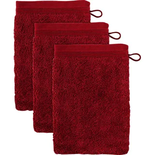 Waschhandschuh 15 x 20 cm ruby 3 St.