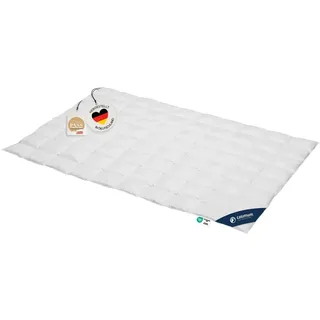 casimum Daunenbettdecke COMFORT Daunendecke 135x200, 155x220, 200x200 für Sommer & Winter, Füllung: 60 % Daunen / 40 % Federn, Klasse 1, Downpass zertifiziert, Bezug: 100 % Baumwolle, Bettdecke 135x200 cm, 155x220 cm, 200x220cm & weitere Größen weiß 155 cm x 220 cm