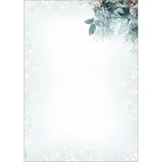 SIGEL DP424 Weihnachts-Briefpapier "Eucalyptus magic", A4, 100 Blatt, weihnachtliches Motiv, aus nachhaltigem Papier für Weihnachtspost, Angebote, Einladung, Menükarte