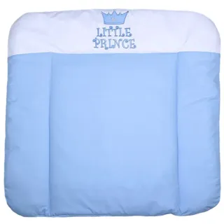 Wickelauflage mit Applikation - Prince Blau - Wickeltischauflage Baby Auflage (70 x 50 cm)