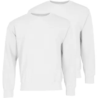 Doppelpack Fruit of the Loom Classic Set-In Sweat, weiß, L
