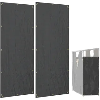 Outsunny Kaminholzregal 148 x 62 cm Kunststoff schwarz