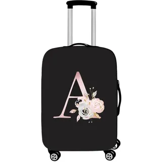 Mateju Kofferschutzhülle Elastisch Kofferhülle 18-32 Zoll, 3D Alphabet A - Z Gepäck Cover Reisekoffer Hülle Trolley Case Schutzhülle Waschbare Staubdichte Kofferbezug (S,Alphabet A)