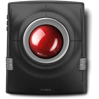 Nulea Wireless Trackball Maus, ergonomischer 55mm Trackball, einstellbarer DPI für präzise Steuerung, Links- oder Rechtshänder kompatibel, wiederaufladbar, Multi-Device Bluetooth 2.4GHz für PC, Laptop