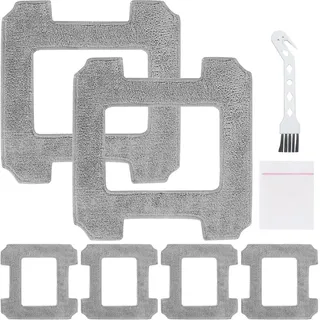 EATBALE Reinigungspad für Ecovacs Winbot W1 / W1 Pro / W2 / W2 Omni Fensterputzroboter, Fensterreiniger Roboter Reinigungstuch Ersatzteile Zubehör für Ecovacs Waschbare Mikrofaser Wischtücher 6 Stück