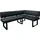 Eckbank VANCOUVER schwarz Maße