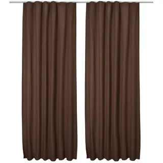 Beautissu Amelie Luna Kräuselband 140 x 245 cm braun 2 St.