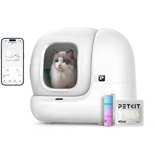 PETKIT Pura Max 2 Selbstreinigende Katzentoilette, 76L Katzenklo Selbstreinigend,xSecure,Geruchsbeseitigung,App-Steuerung,Große Fassungsvermögen,für Mehrere Katzen(Deo und Sandkissen Frei, mit N50)