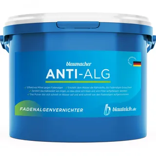 BLAUTEICH blaumacher Anti-ALG Fadenalgenvernichter für Gartenteiche – Startbehandlung für bis zu 50.000 Liter Teichwasser – 5 kg