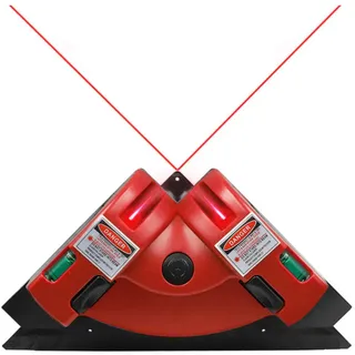 Rechtwinklige Laser-wasserwaage, Integriertes Kunststoffgehäuse, Infrarot-laser-wasserwaage Mit Horizontalen Und Vertikalen Linien, Fliesen-wasserwaage, Laser-winkelmesser, Rot
