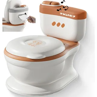 Twinky Twinky® Töpfchen Weiß, Braun Kunststoff, 39x40 cm, Pflegen, Babytoilette, Töpfchen