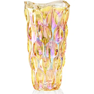 CEMABT Glasvasen für Blumen, unzerbrechlich, verdickt, moderne Vase für Tische, Tafelaufsätze, bunt, Vintage und transparente Rose, große Blumenvasen für Blumenstrauß, einzigartige Geschenke,