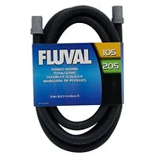 Fluval geriffelter Ersatzschlauch 2,5m , Durchmesser 24/28 mm für Fluval Außenfilter 104, 204, 105, 205, 106 und 206, schwarz/grau