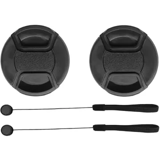 Hxdzieory Objektivdeckel für Canon RF-S 18–150 mm F3.5–6.3 is STM, EF-M 18–150 mm f/3.5–6.3 ist STM auf Canon-Eos R7, R10, M6 Kamera (für Zubehör), 55 mm, 2 Stück